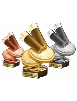 Zestaw statuetek złoto/srebro/brąz STRZELECTWO do rzutków 30-25-22cm