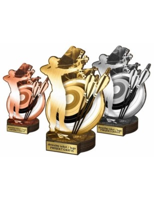 Zestaw statuetek złoto/srebro/brąz ŁUCZNICTWO 30-25-22cm