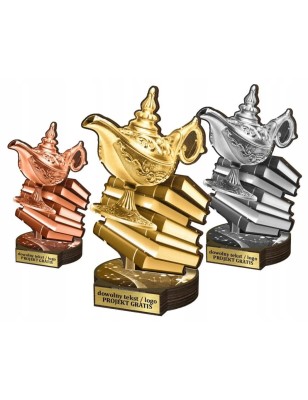 Zestaw statuetek złoto/srebro/brąz EDUKACJA 22-19-16cm