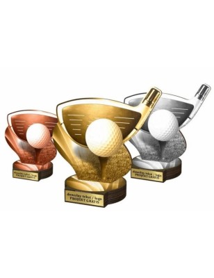 Zestaw statuetek złoto/srebro/brąz GOLF 22-19-16cm