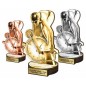 Zestaw statuetek złoto/srebro/brąz PŁYWACTWO Kobiet 22-19-16cm Zestaw statuetek złoto/srebro/brąz PŁYWACTWO Kobiet 22-19-16cm