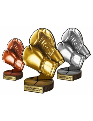 Zestaw statuetek złoto/srebro/brąz BOKS 22-19-16cm