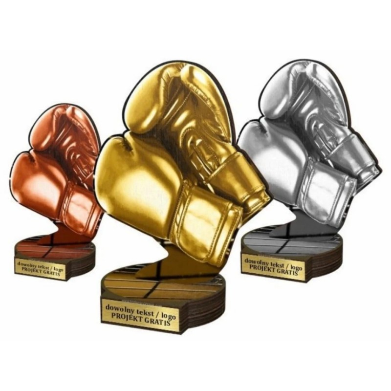 Zestaw statuetek złoto/srebro/brąz BOKS 22-19-16cm Zestaw statuetek złoto/srebro/brąz BOKS 22-19-16cm