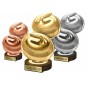 Zestaw statuetek złoto/srebro/brąz CURLING 22-19-16cm