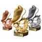 Zestaw statuetek złoto/srebro/brąz TRIATHLON 22-19-16cm