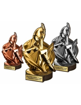 Zestaw statuetek złoto/srebro/brąz TANIEC Towarzyski 22-19-16cm