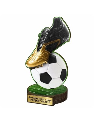 Komplet statuetek z drewna PIŁKA NOŻNA 30-25-22cm