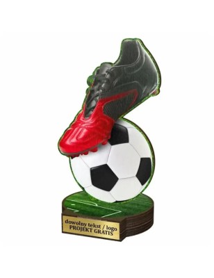 Komplet statuetek z drewna PIŁKA NOŻNA 30-25-22cm