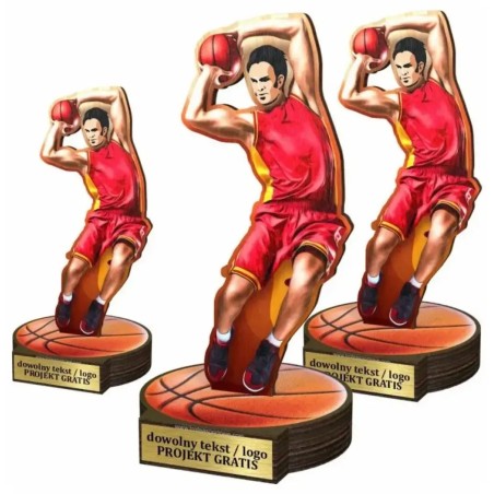 Komplet statuetek z drewna KOSZYKÓWKA 30-25-22cm