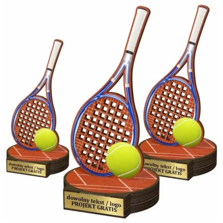 Komplet statuetek z drewna TENIS ZIEMNY 30-25-22cm
