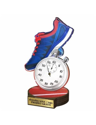 Komplet statuetek z drewna BIEGANIE 30-25-22cm