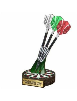 Komplet statuetek z drewna DART Rzutki 30-25-22cm