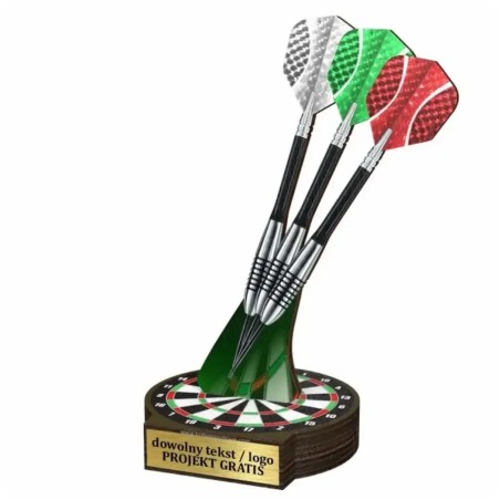 Komplet statuetek z drewna DART Rzutki 30-25-22cm