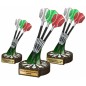 Komplet statuetek z drewna DART Rzutki 30-25-22cm Komplet statuetek z drewna DART Rzutki 30-25-22cm