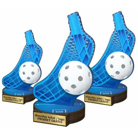 Komplet statuetek z drewna UNIHOKEJ 30-25-22cm