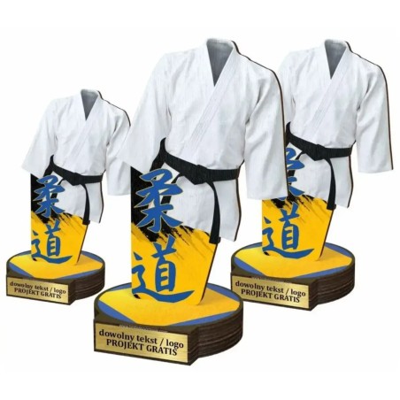 Komplet statuetek z drewna JUDO 30-25-22cm