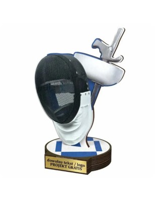 Komplet statuetek z drewna SZERMIERKA 30-25-22cm