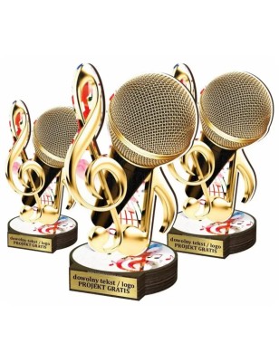 Komplet statuetek z drewna MUZYKA 30-25-22cm