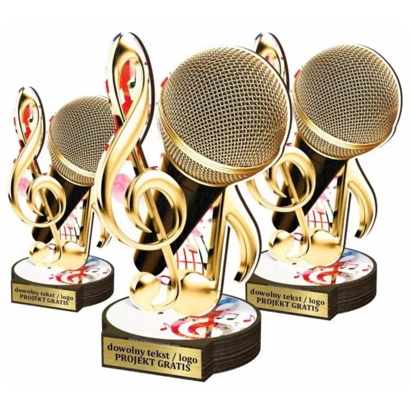 Komplet statuetek z drewna MUZYKA 30-25-22cm Komplet statuetek z drewna MUZYKA 30-25-22cm