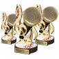 Komplet statuetek z drewna MUZYKA 30-25-22cm Komplet statuetek z drewna MUZYKA 30-25-22cm