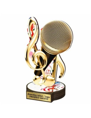 Komplet statuetek z drewna MUZYKA 30-25-22cm