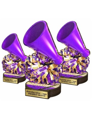 Komplet statuetek z drewna CHEERLEADING 30-25-22cm