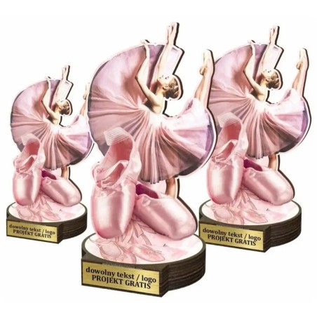 Komplet statuetek z drewna TANIEC Balet 30-25-22cm