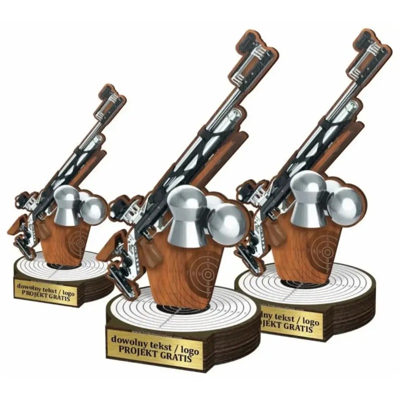 Komplet statuetek z drewna STRZELECTWO Precyzyjne 30-25-22cm Komplet statuetek z drewna STRZELECTWO Precyzyjne 30-25-22cm