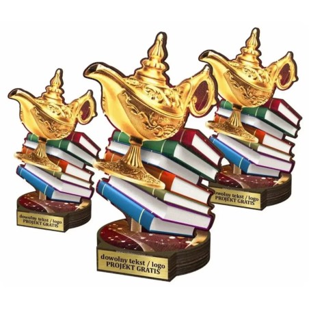 Komplet statuetek z drewna EDUKACJA 30-25-22cm