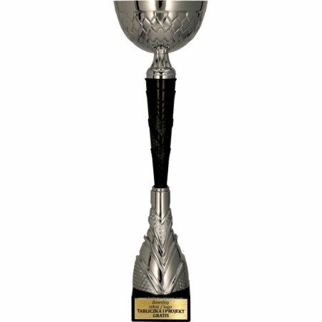 Puchar sportowy 9301 New 2026 w srebrno-czarnej odsłonie