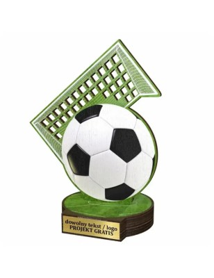 Komplet statuetek z drewna PIŁKA NOŻNA 30-25-22cm