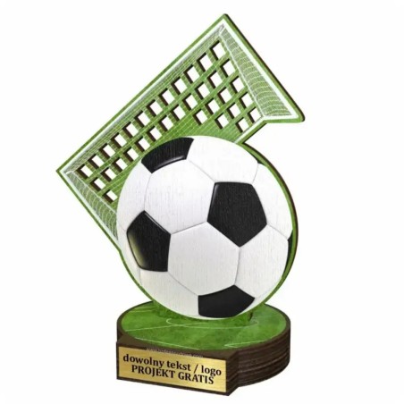 Komplet statuetek z drewna PIŁKA NOŻNA 30-25-22cm