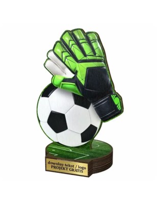 Komplet statuetek z drewna PIŁKA NOŻNA Bramkarz 30-25-22cm