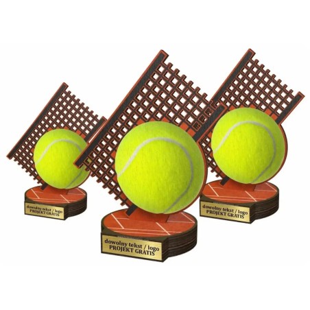 Komplet statuetek z drewna TENIS ZIEMNY 30-25-22cm