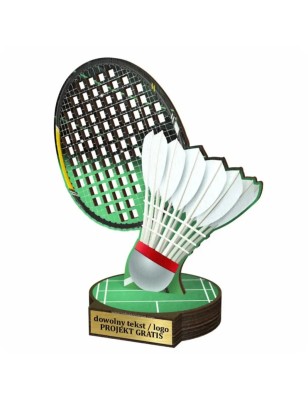 Komplet statuetek z drewna BADMINTON 30-25-22cm