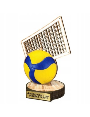 Komplet statuetek z drewna SIATKÓWKA 30-25-22cm