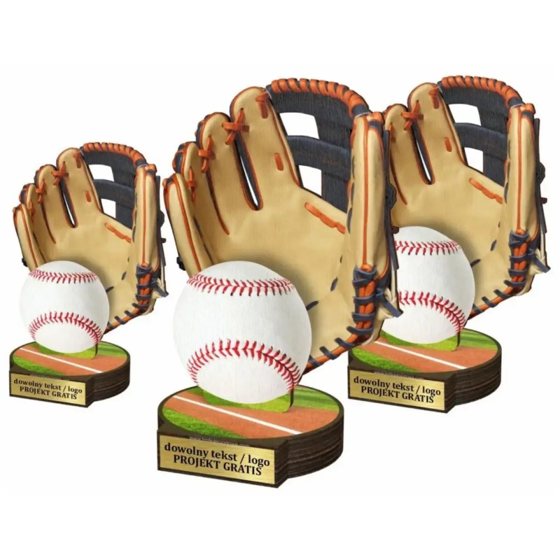 Komplet statuetek z drewna BASEBALL 30-25-22cm Komplet statuetek z drewna BASEBALL 30-25-22cm