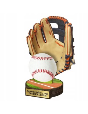 Komplet statuetek z drewna BASEBALL 30-25-22cm