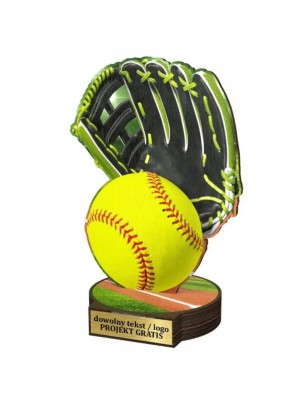 Komplet statuetek z drewna BASEBALL 30-25-22cm
