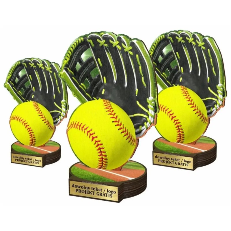 Komplet statuetek z drewna BASEBALL 30-25-22cm Komplet statuetek z drewna BASEBALL 30-25-22cm