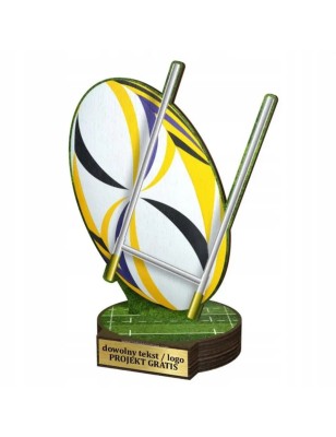 Komplet statuetek z drewna RUGBY 30-25-22cm