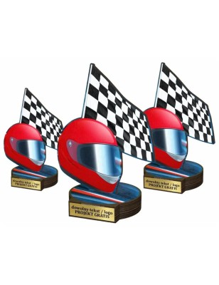 Komplet statuetek z drewna MOTOSPORT 30-25-22cm