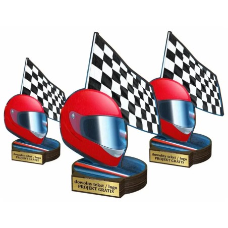 Komplet statuetek z drewna MOTOSPORT 30-25-22cm