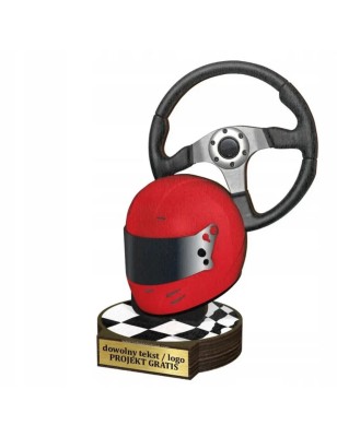 Komplet statuetek z drewna MOTOSPORT Wyścigi Rajdy 30-25-22cm