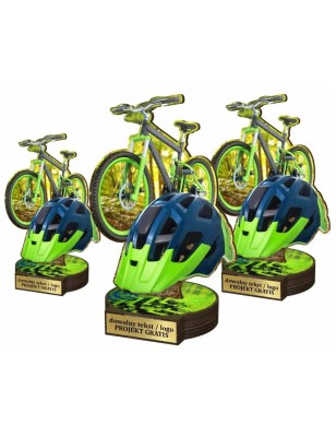 Komplet statuetek z drewna KOLARSTWO Górskie MTB 30-25-22cm
