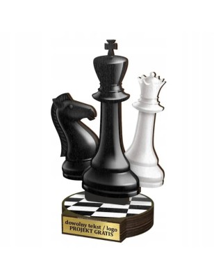 Komplet statuetek z drewna SZACHY 30-25-22cm
