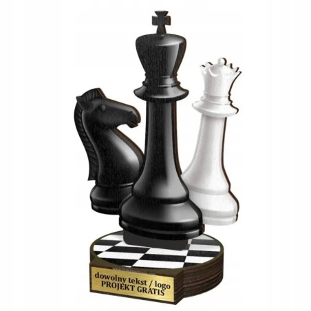 Komplet statuetek z drewna SZACHY 30-25-22cm
