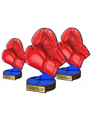 Komplet statuetek z drewna BOKS 30-25-22cm