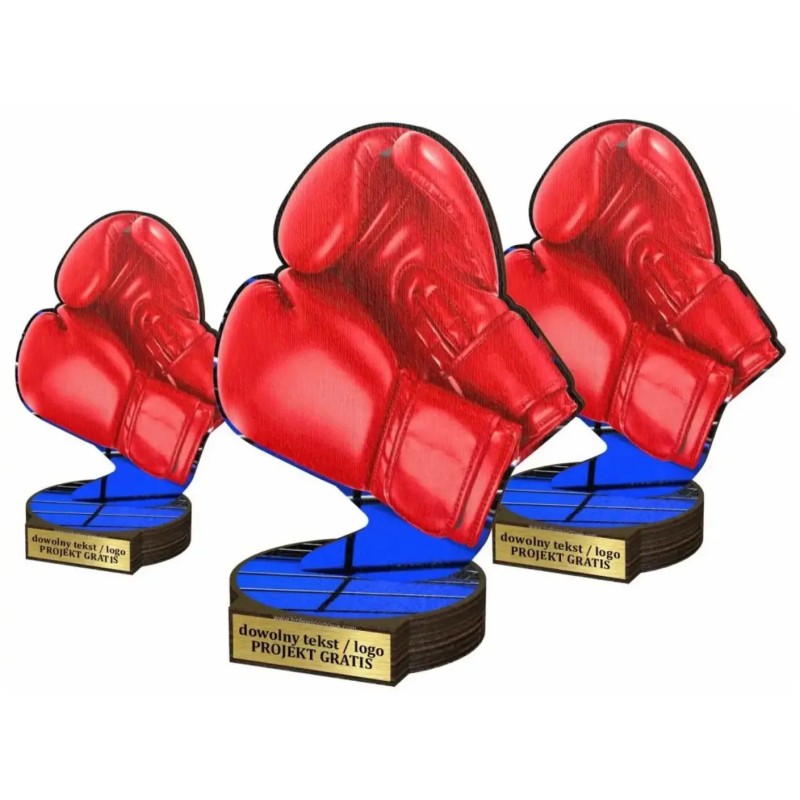 Komplet statuetek z drewna BOKS 30-25-22cm Komplet statuetek z drewna BOKS 30-25-22cm
