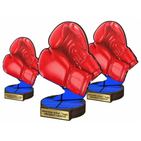 Komplet statuetek z drewna BOKS 30-25-22cm